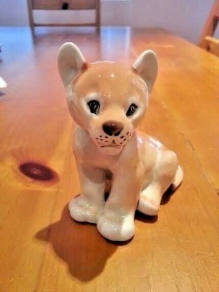 Vintage Lomonosov Russian Imperial Porcelain Lion Cub Ussr Collectable Rare