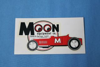 Rare Vintage 1959 Moon Equipment Co.  Water Transfer Decal Hot Rod