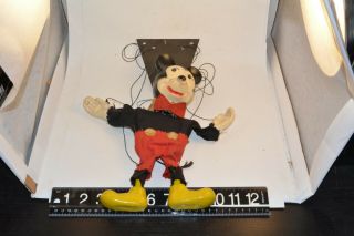 Rare 1930 Antique Mickey Mouse Composition Early Doll Old Puppet Marionette