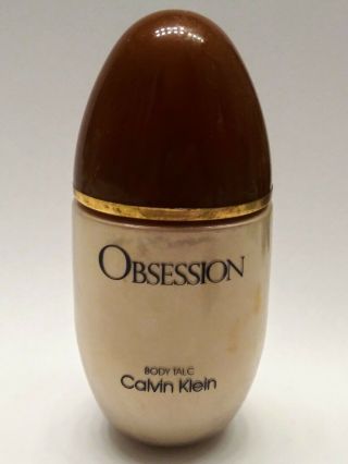 Obsession Calvin Klein Perfume Gold Shimmer Bath Powder 2.  25 Oz Body Talc Rare