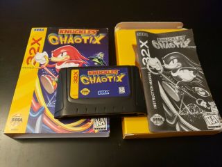 Knuckles Chaotix (sega 32x,  1995) Rare Complete And (g1)