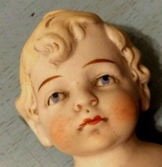 Adorable Antique All Bisque German Boy Doll 7 " Amberg Rare