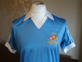 MANCHESTER CITY UMBRO 1981 FA CUP FINAL Home Shirt MEDIUM 38 - 40 