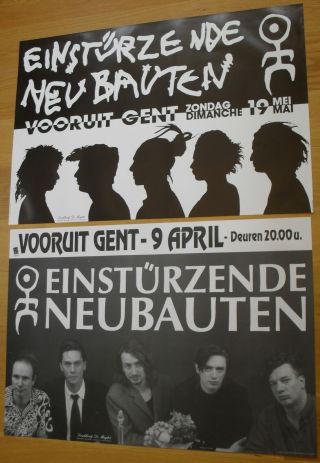 Einsturzende Neubauten 2 Rare Concert Posters 