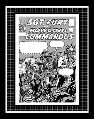 Jack Kirby Sgt Fury And His Howling Commandos 11 Rare Production Art Cover Mono