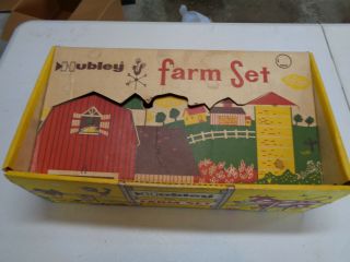 Hubley Farm Set No.  57 Box Only Rare Vintage Toy