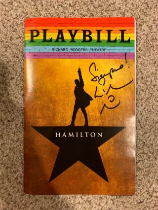 Hamilton Broadway Rare Playbill - Lin - Manuel Miranda - Signed