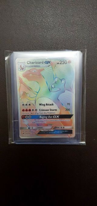 Charizard - Gx Pokemon 150/147 Secret Rare Rainbow Near