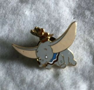 Rare Vintage Disney Flying Dumbo Baby Elephant Timothy Mouse Circus Pin