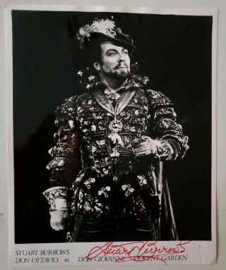 Stuart Burrows Rare Signed Vintage 8x10 Photo,  Welsh Opera Tenor,  " Don Ottavio "
