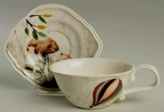 Rare Anthropologie Rebecca Rebouche Tea Cup & Saucer/plate Set Curious Deciduous