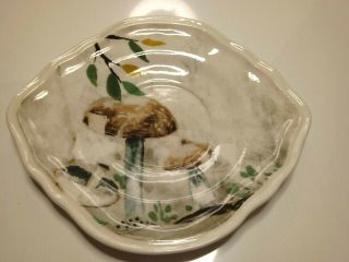 Rare ANTHROPOLOGIE Rebecca Rebouche Tea Cup & Saucer/Plate Set Curious Deciduous 5