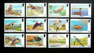 Falkland Islands Qeii 1998 Rare Visiting Birds Set Of 12 Sg804 - 15 C£49.  75 Mnh