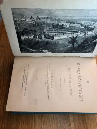 THE GREAT CONTROVERSY between Christ and Satan Ellen G.  White 1888 rare 7