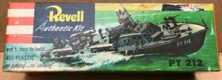 Rare 1953 Revell Pt - 212 Power Torpedo Attack Boat Completed W/ Decal Sheet