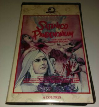 Satanico Pandemonium - Vhs Tape Rare Oop Horror Nunsploitation Clamshell Big Box