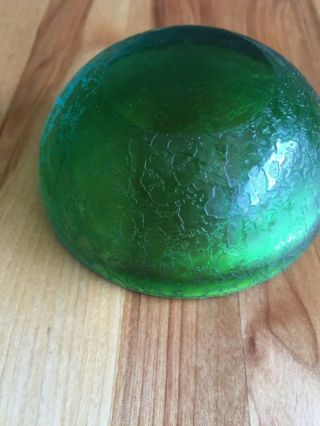 Daum France Art Glass Pate de Verre Trinket Dish Dresser Bowl Blue & Green Rare 5