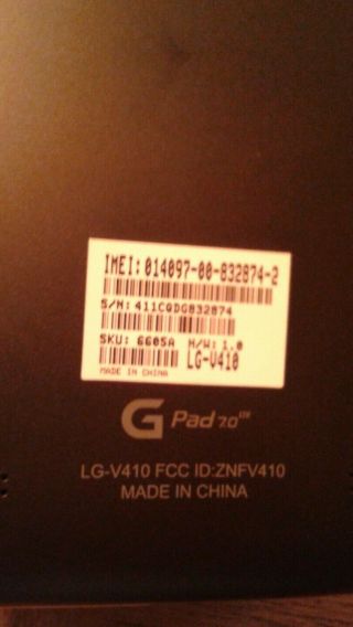 LG V410 G - PAD TABLET 16 gb AT&T LG - V410 7.  0 LTE.  Rarely. 4