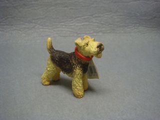 Rare Retired Schleich Dog Dogs Animal Model Fox Terrier With Tag Figure 16310