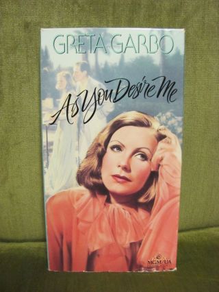 As You Desire Me - 1932 Greta Garbo Rare Vhs
