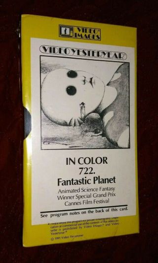 Fantastic Planet Rene Laloux Vhs 1973 Animated Sci - Fi Rare Release