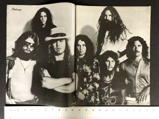 Lynyrd Skynyrd Rare 1977 14.  5x22 " 2 - Page Promo Ad Album Hits Platinum