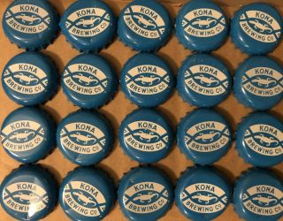 20 Kona Brewing Co.  Hawaii Beer Caps Lids Rare Blue & White Color