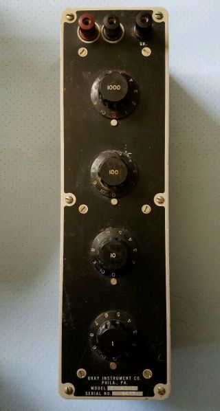 Vintage Gray Instrument E - 1143 - C Rare Bridge Decade Resistance Box