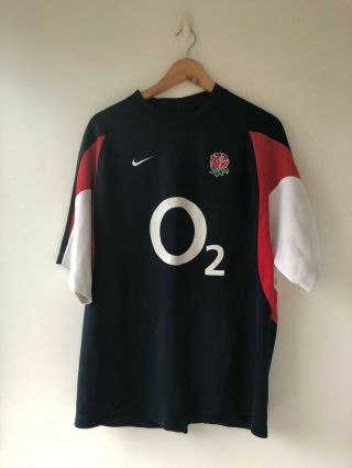 Rare England Rugby Jersey Shirt Nike O2 Size Xxl
