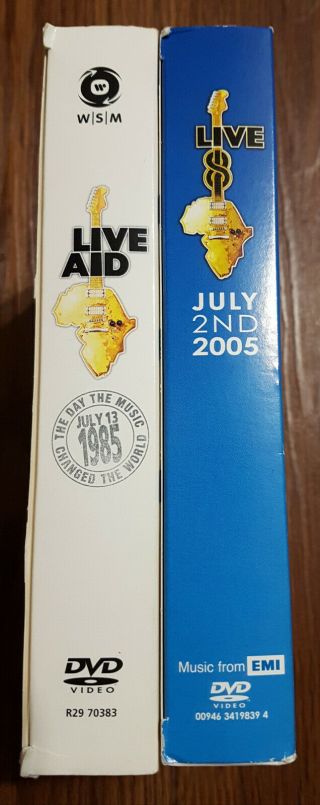 /771\ Live Aid ' 85 AND Live 8 ' 05 (Eight) 2x 4 - Disc DVDs Rare & OOP w/ Booklets 4