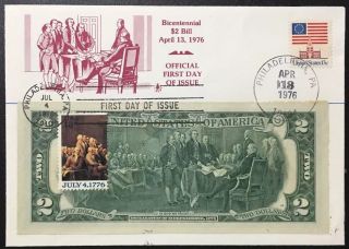 1976 $2 First Day Of Issue Stamp Cancel With Envelope - Crisp Unc - Rare