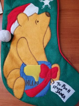 Classic Pooh Winnie The Pooh,  Rare 16  Winter Wonders Christmas Stocking