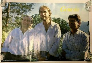 Rare Vintage 1986 Genesis Band Poster Phil Collins Mike Rutherford & Tony Banks 2