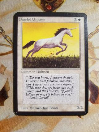 1993 Mtg Alpha Pearled Unicorn 2 Vintage Magic