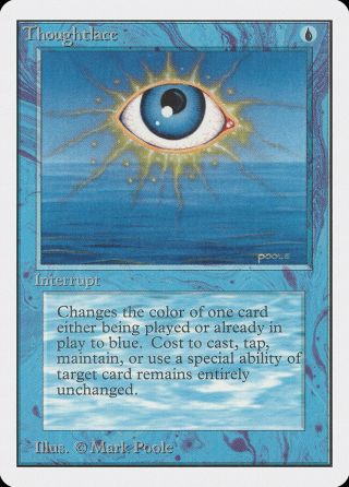 Thoughtlace Unlimited Nm - M Blue Rare Magic The Gathering Mtg Card Abugames