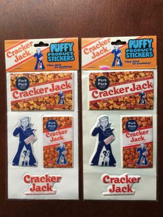 Rare Vintage Stickers Cracker Jack Puffy Stickers 1982