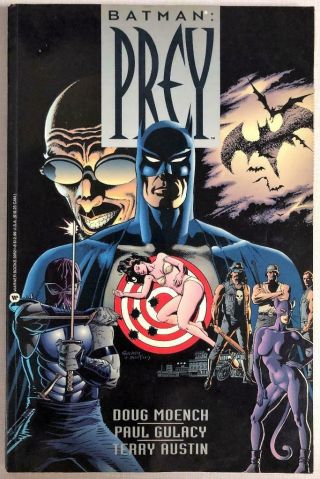 Batman Prey Graphic Novel Rare Vintage Warner Books Dc Comics 1994 Moench Gulacy
