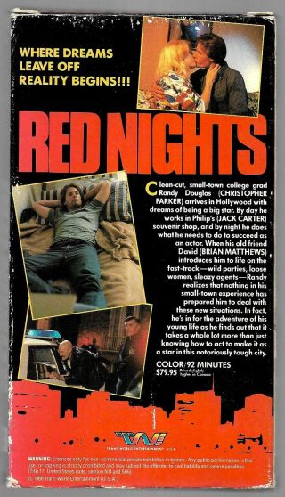 Red Nights (VHS) RARE&OOP/HTF VHS ACTION/ADVENTURE EX - RENTAL GOOD,  FREESHIPPN 2