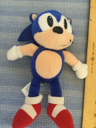 1993 Sega Sonic The Hedgehog Plush Caltoy,  Very Hard To Find Rare 8”