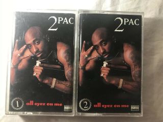 2pac - All Eyez On Me Double Cassette Tape Set - Rare Og Death Row Tupac Shakur