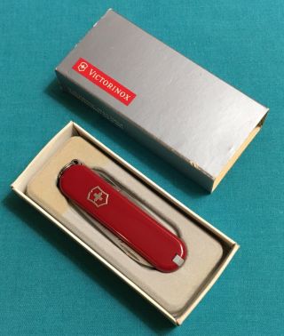 Rare Victorinox Swiss Army Pocket Knife - Red Classic Sd Charles Elsener Logo