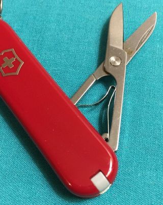 RARE Victorinox Swiss Army Pocket Knife - Red Classic SD Charles Elsener Logo 5
