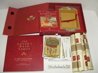 Lover ' s Path Tarot Set 2004 Kris Waldherr Tarot Card Deck Book Scroll Case RARE 3