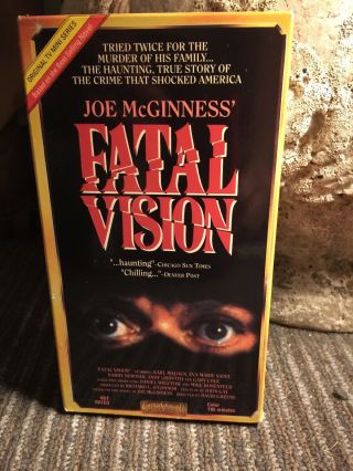 Fatal Vision Vhs Video Rare Tv Mini - Series Based On A True Story