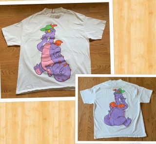 Vintage Disney Figment Purple Dragon Walt Disney World Resort T Shirt 2x Rare