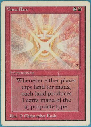 Mana Flare Unlimited Heavily Pld Red Rare Magic Gathering Card (33448) Abugames