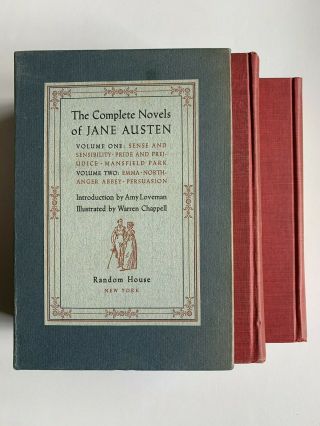 The Complete Novels Of Jane Austen 2 Vol Rare Slipcase 1950 Hc