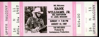 3 Hank Williams Jr.  Bocephus Rare Concert Tickets 1987 Country Music 2