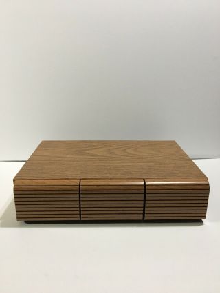 Vintage Audio Cassette Wood Grain Storage Cabinet 36 Tape Case 3 Drawer (rare)