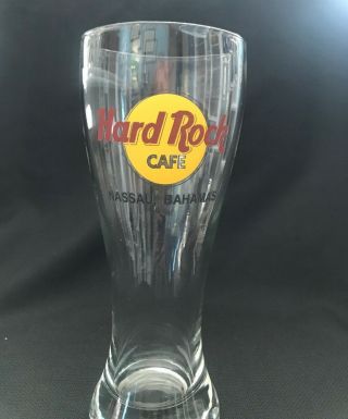 Very Rare Hard Rock Cafe Nassau Bahamas Pilsner Glass Barware